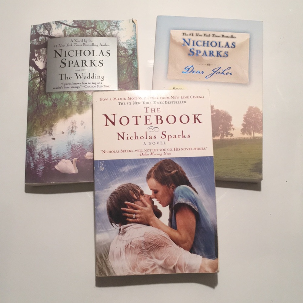 Set of 3 Nicholas Sparks books